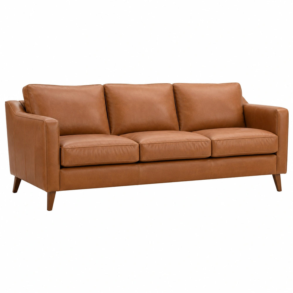 3-Sitzer Ledersofa Rindsleder Braun 220cm