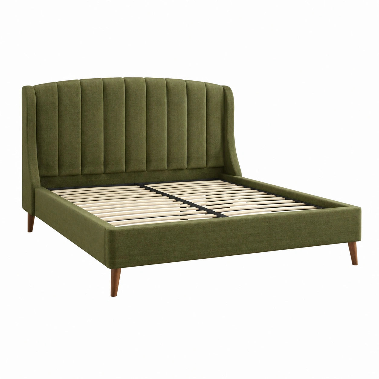 Doppelbett Stoff 200x160 cm Grün