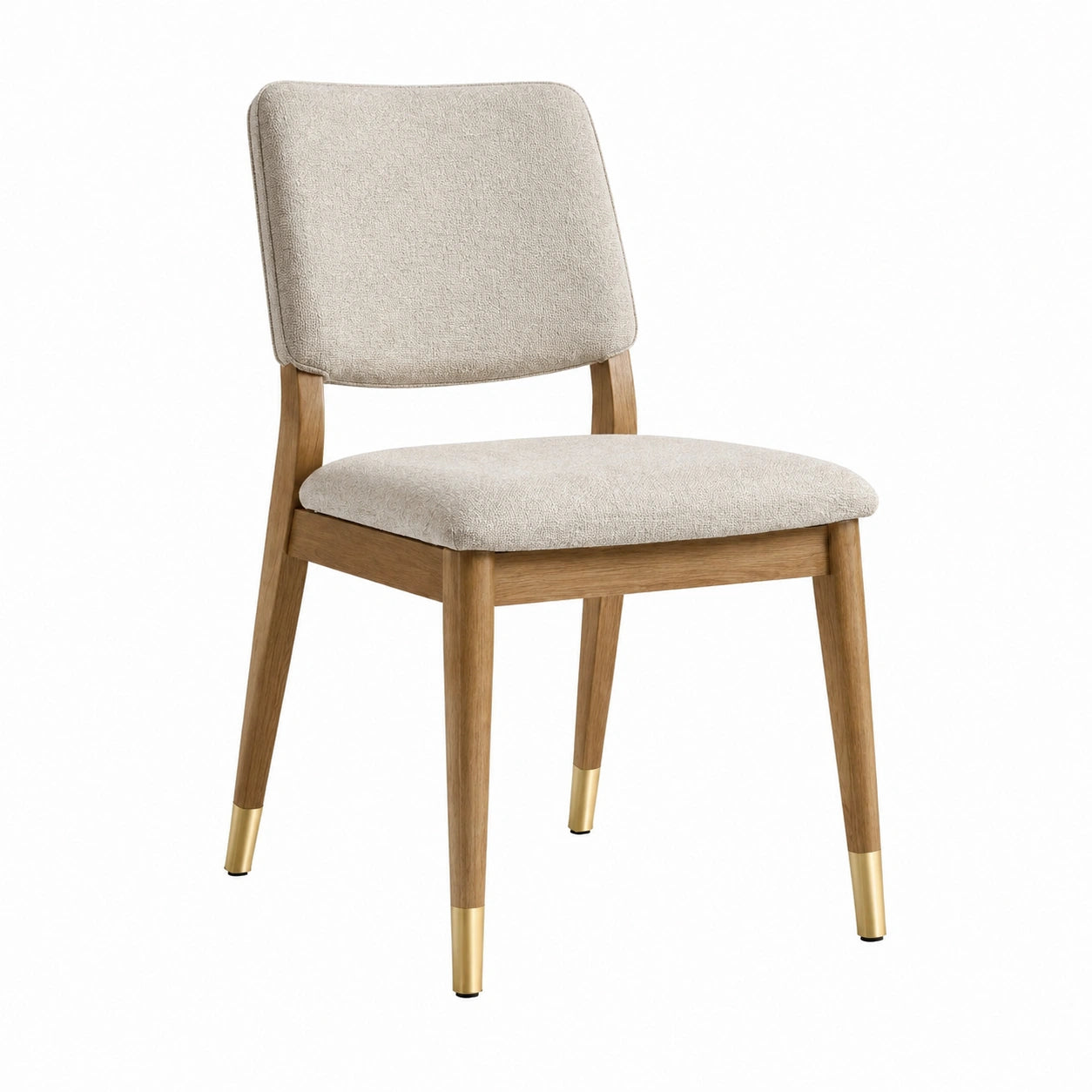 Esszimmerstuhl Eiche Stoff Beige