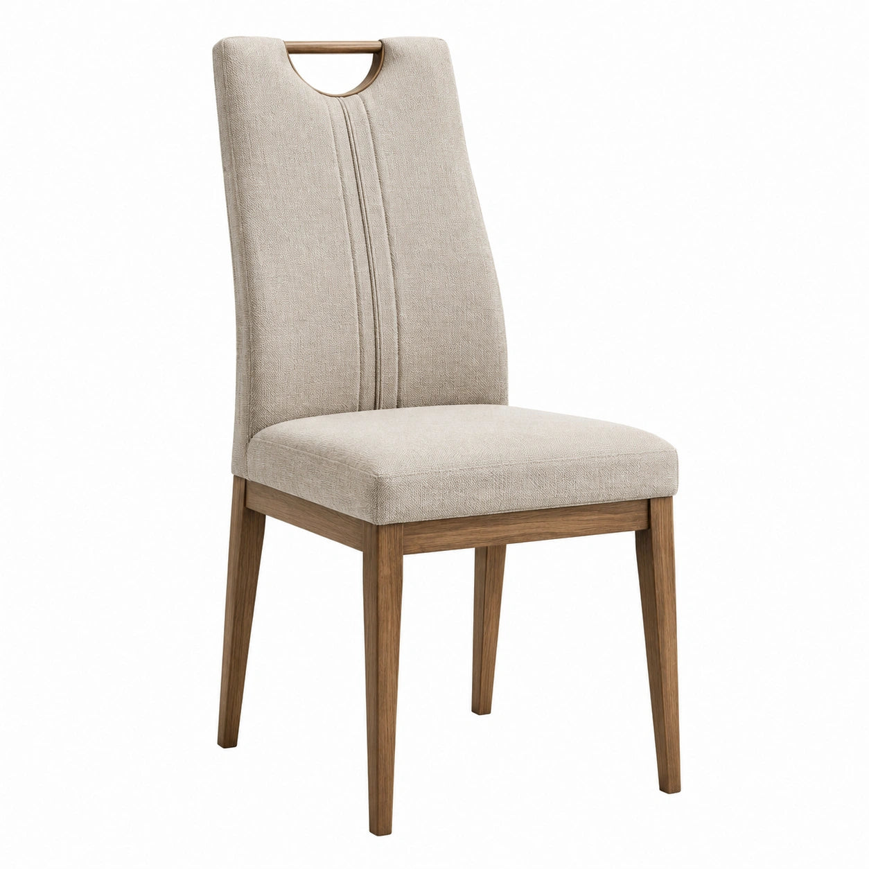 Esszimmerstuhl Stoffpolsterung Holz Beige